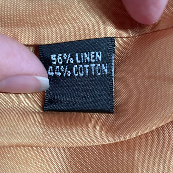 linda ALLARD ELLEN TRACY COPPER LINEN THREE BUTTON BLAZER - Picture 9 of 11